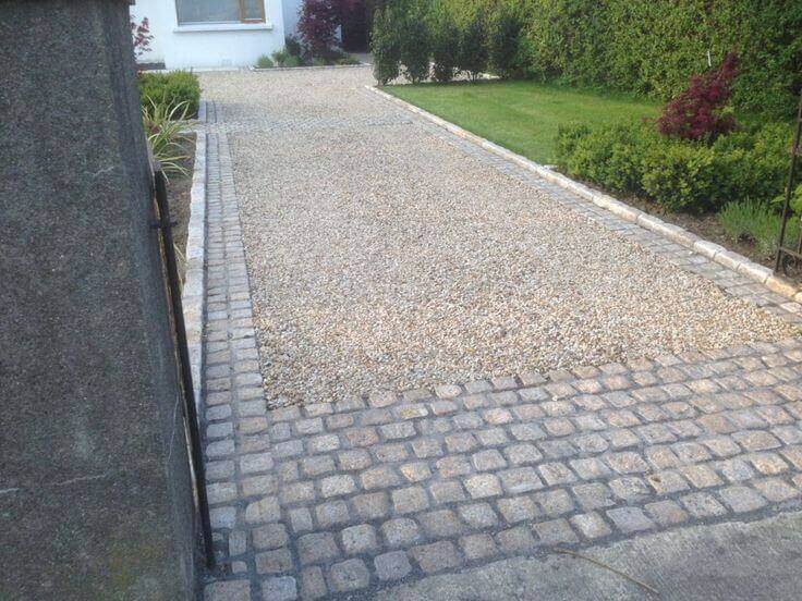 Box in gravel driveways