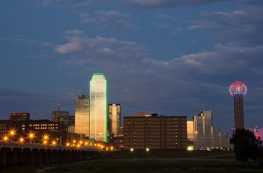 Dallas, TX cityscape.