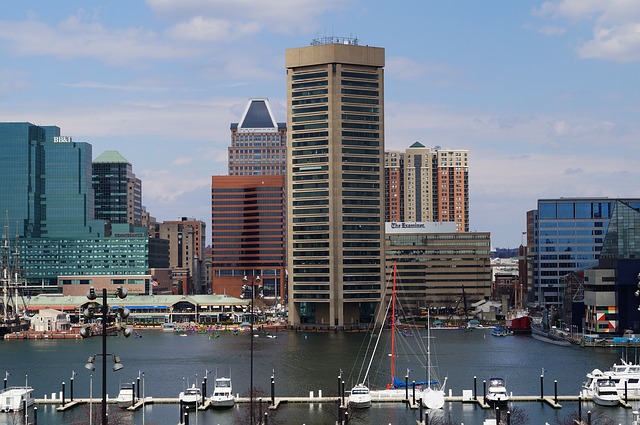 A view of Baltimore, one of the best cities in Maryland for single moms.