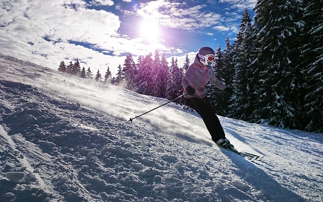 a person skiing 